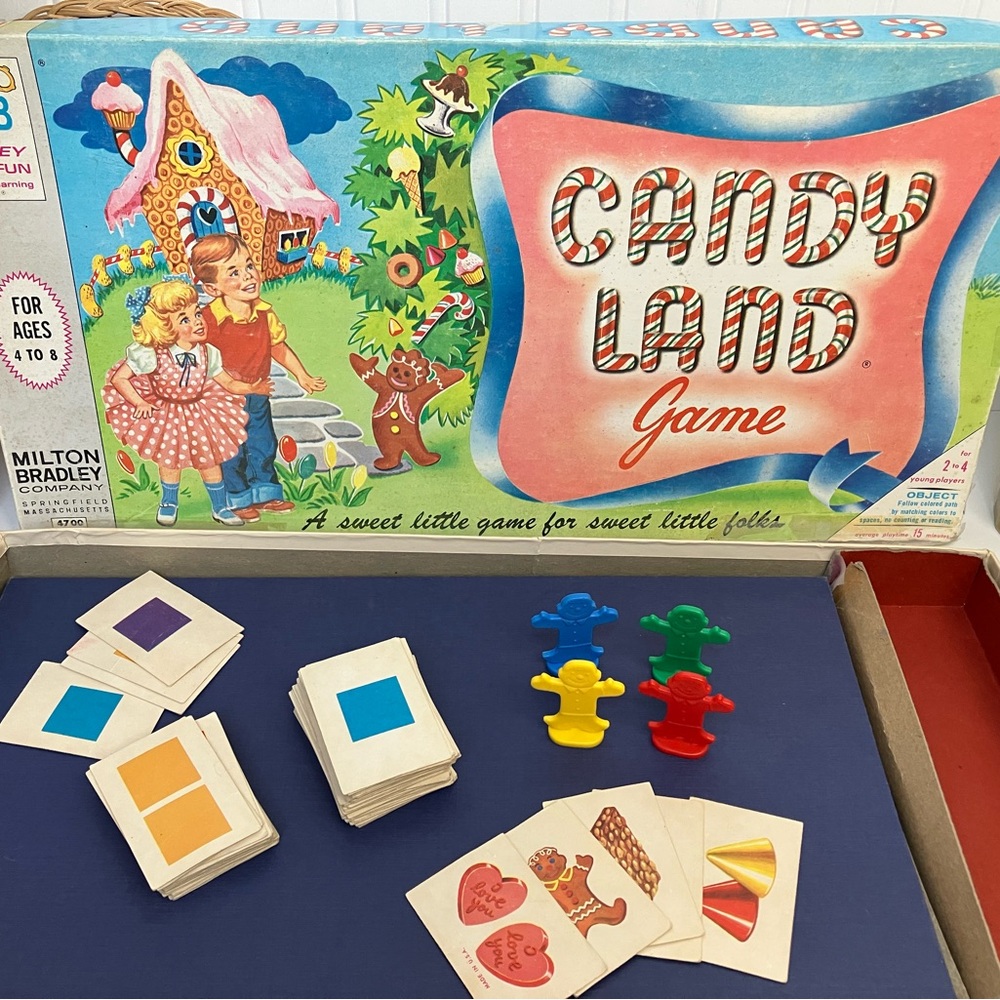 Vintage MCM 1955 Candy Land Game by Milton Bradley Midcentury Modern 1950s MB - Picture 8 of 16